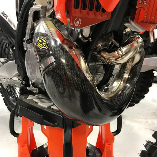 Protector mufla de carbono P3 STOCK: KTM/HQV/GASGAS Múltiples modelos 250/300 | 2019-2023