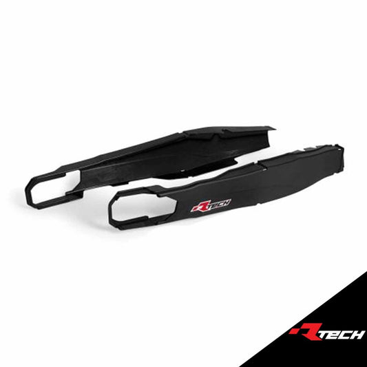Protectores de basculante de plástico RTech  - Modelos KTM EXC/SX/XC-W (2011 a 2023) - (Negro)