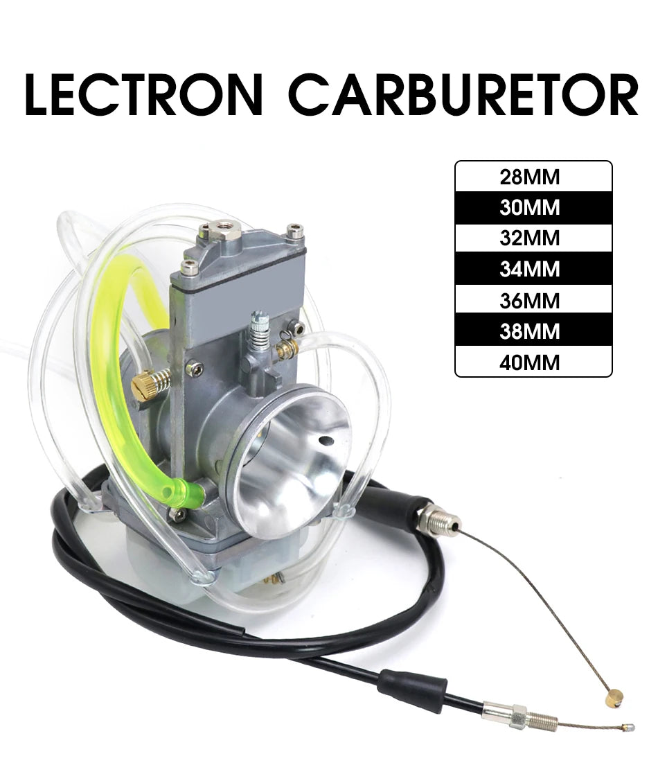 Carburador de chorro de potencia ajustable tipo LECTRON, ALconstar 38mm