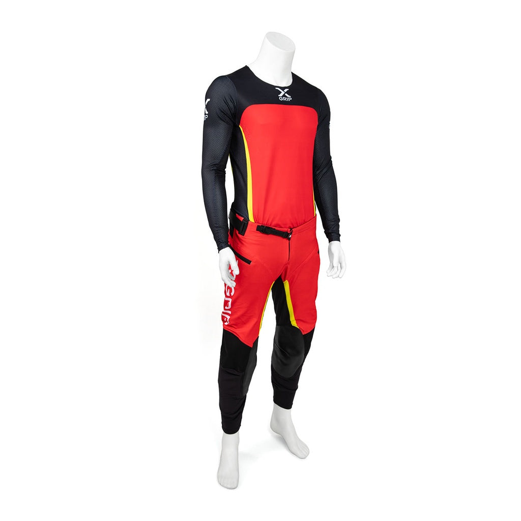 Pantalon X-grip titanium (rojo)